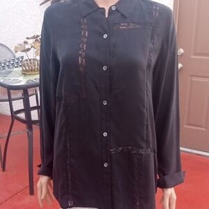 Rails Black Button Down Shirt